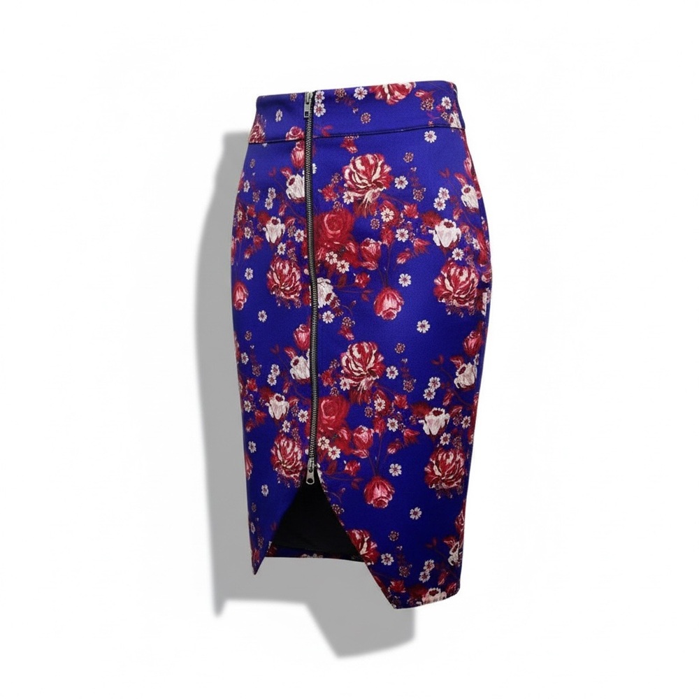 🦋 Boulee Rose Print Monica Pencil Skirt - Picture 6 of 14